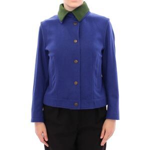 Andrea Incontri Blue Wool Blend Jacket Women Blue Jackets & Coats